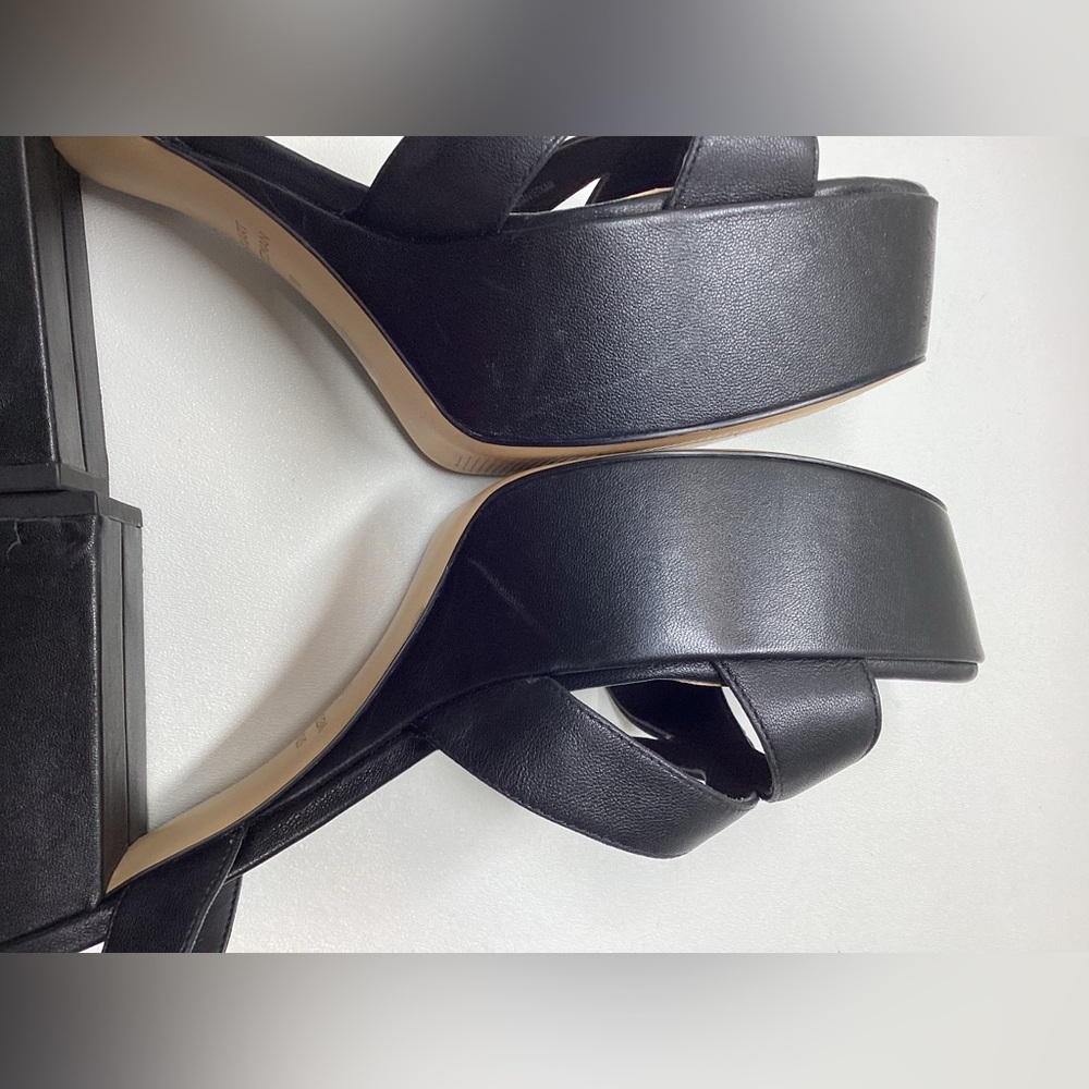 Stuart Weitzman Miami Black Strappy Block Heel Sandals with Ankle Buckle Size 10 - Picture 16 of 16